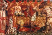 Dante Gabriel Rossetti Sir Bors and Sir Percival were Fed with the Sanct Grael oil painting artist